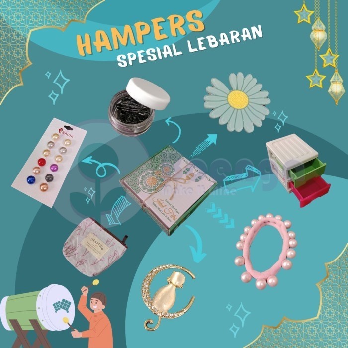

Boenga - Hampers cantik Lebaran kartu Lebaran box uk 16x16x5