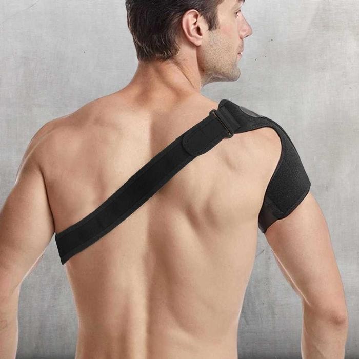 COD Shoulder Support Brace Belt Deker Pelindung Penyangga Bahu Kanan Cedera Untuk Olahraga Badminton