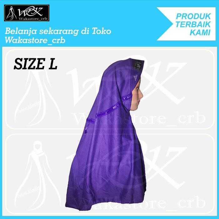 (Expert) Kerudung Hijab Sekolah Anak Warna UNGU TERONG TK SD SMP SMA DEWASA