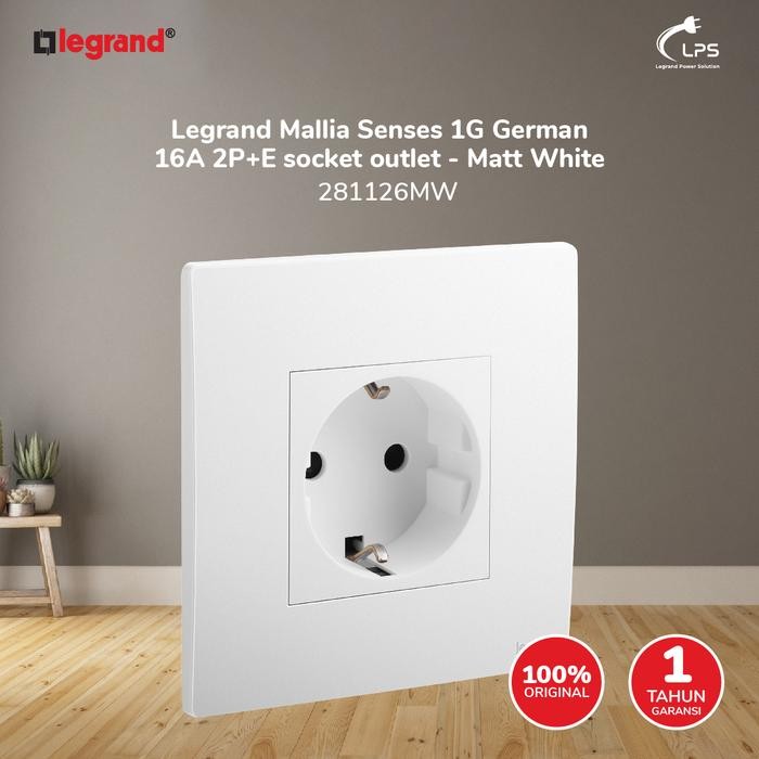 LEGRAND STOP KONTAK SCHUKO MALLIA PUTIH