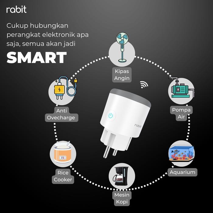 RABIT SMART PLUG WIFI 16A 2 IN 1 BLUETOOTH MESH GATEWAY COLOKAN SOCKET STOP KONTAK PINTAR WIRELESS