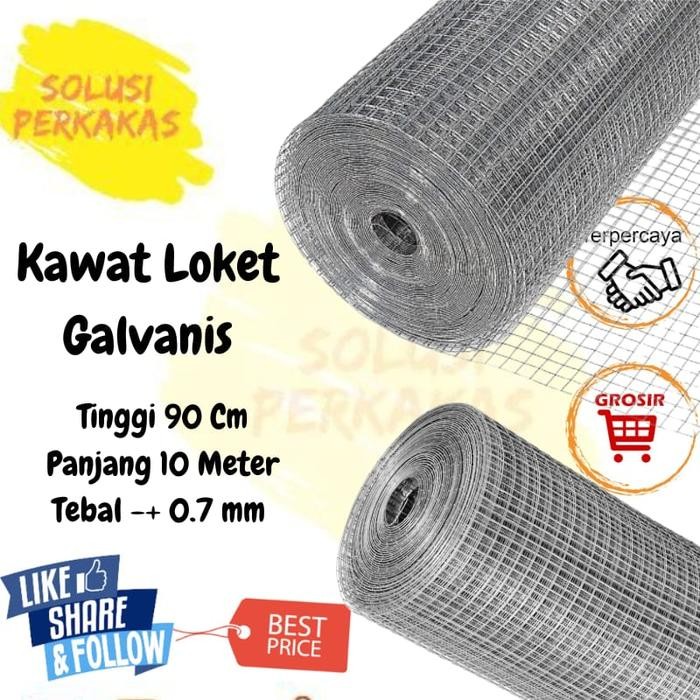 PROMO KAWAT LOKET PUTIH / KAWAT LOKET GALVANIS / KANDANG AYAM / WIREMESH TERMURAH