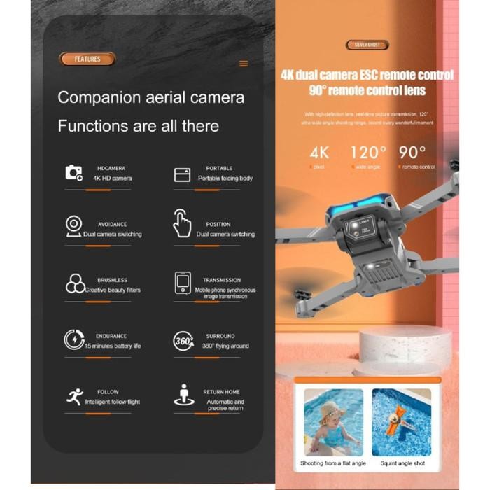 [Expret] Drone Camera XT9 4K HD 360 Flying Around FREE Bag