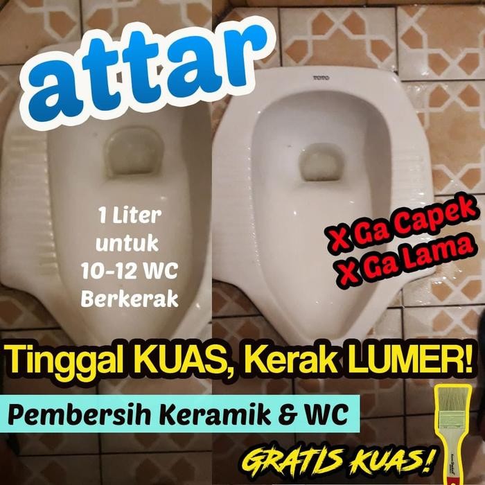 (Expert) ATTAR Power Cairan Pembersih KERAMIK / WC / Toilet 1 Liter