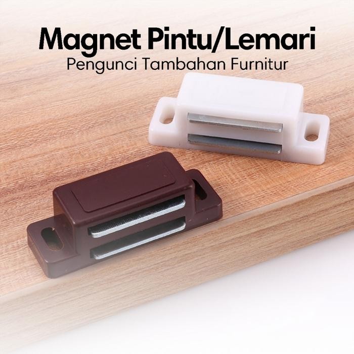 Magnet Pintu Kayu Magnet Pintu Lemari Laci Kotak Hitam Coklat Putih Besi