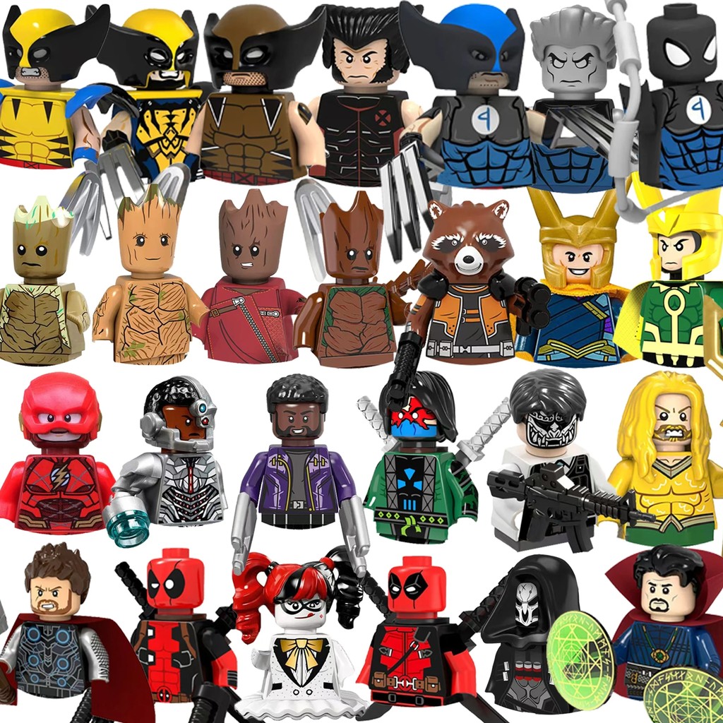 Marvel Blocks Brick Venom Moonlight Knight Deadpool Doctor Strange Mini  aracter Building Blocks