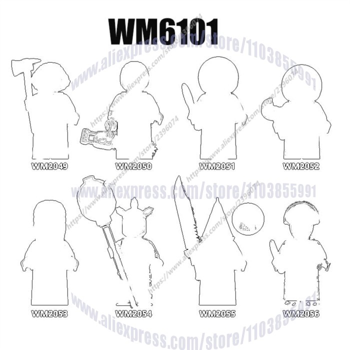 Halloween Horror Theme Figures Building Blocks Series Wm6101 Wm2049 Wm2052 Wm2053 Wm2054 Wm2055
