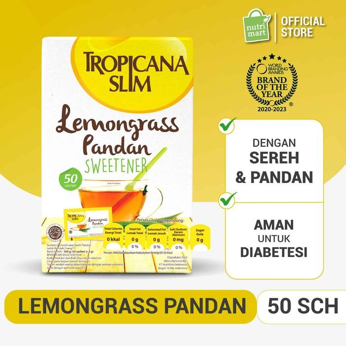 

ASLI Tropicana Slim Sweetener Lemongrass Pandan (50 ) READY STOCK