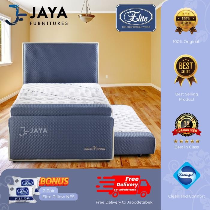 Elite Spring Bed Beauty Spine 2 In 1 Bed 100%