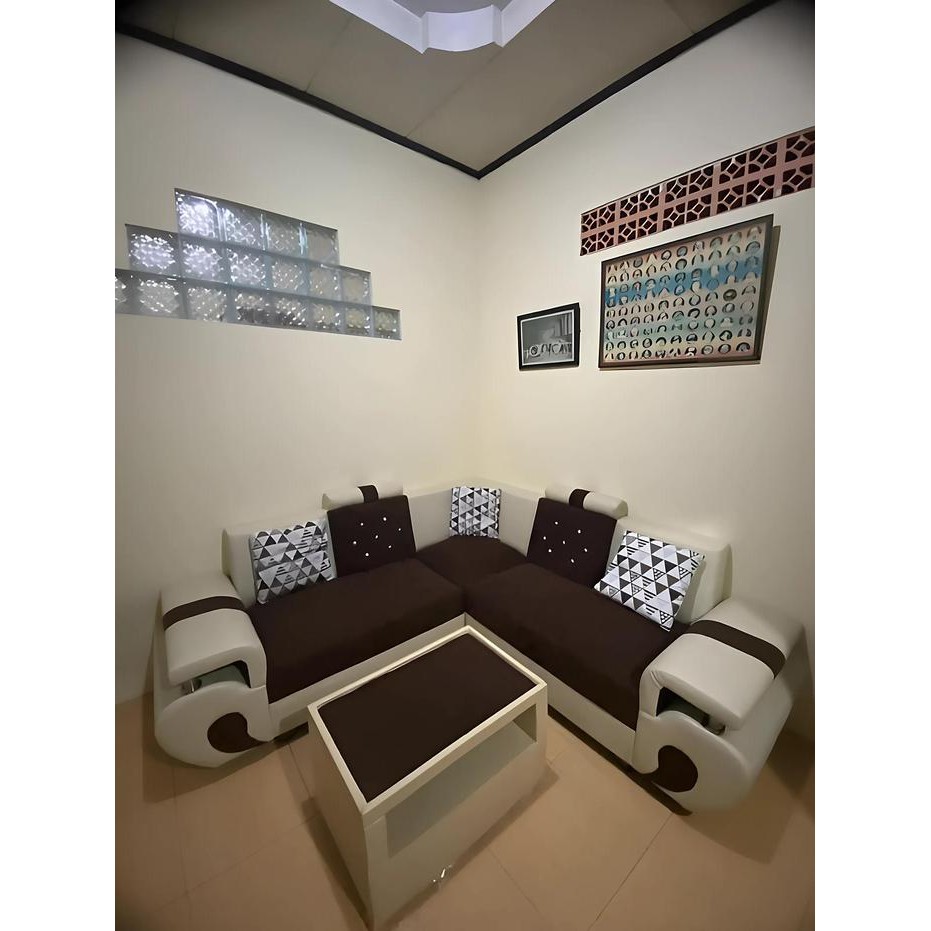 Sofa Sudut L Type Angsa + Meja - Furniture