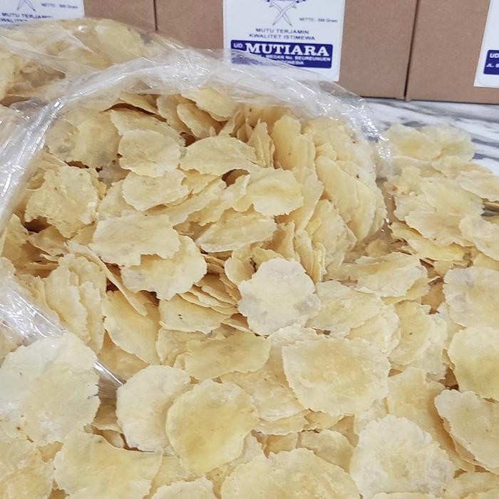 

Emping Aceh Super Tipis Mutiara 500gr Kemasan Dus Karton