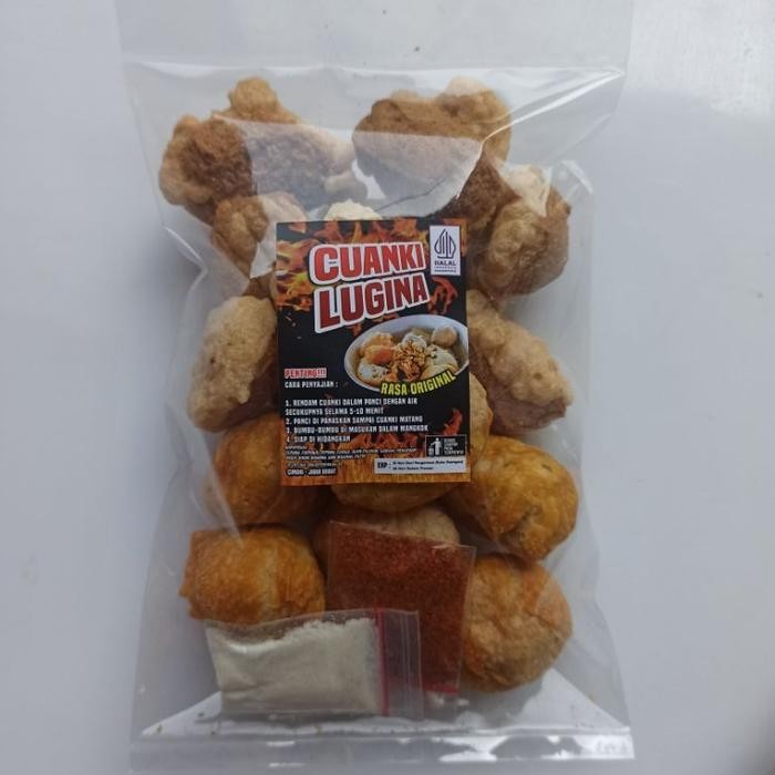 

Paket Cuanki Lugina 3 Bungkus/isi per bks 15 biji halal dan berkualitas tidak ada hotpot instan