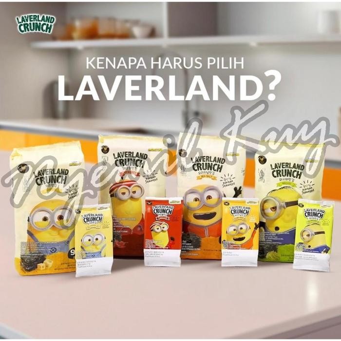 

Laverland Crunch Korean Crispy Seaweed Nori Rumput Laut Dengan Rasa Cheese Haba Nero Hot Spicy Sea