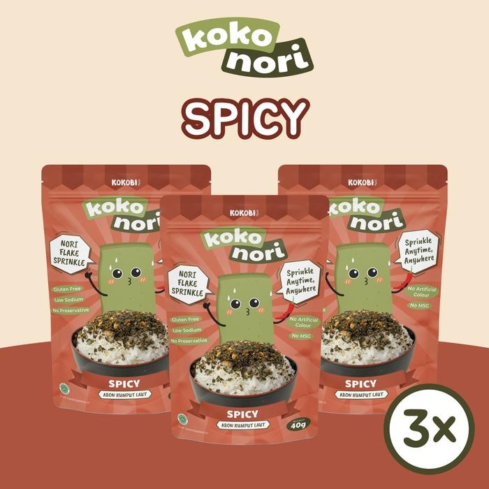 

3pcs KOKO NORI Abon Rumput Laut Tabur - SPICY Seaweed Flake KOKOBI