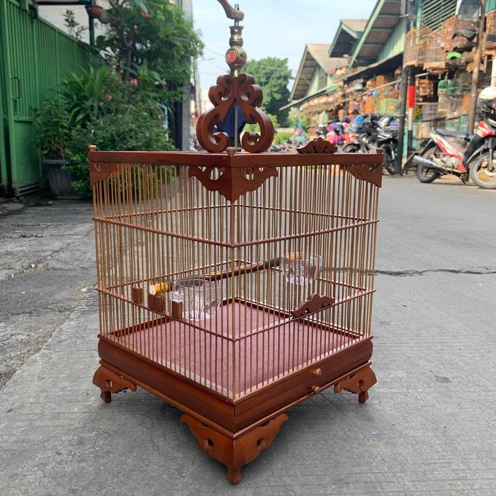 SANGKAR KANDANG WAMBI KOTAK 35x35