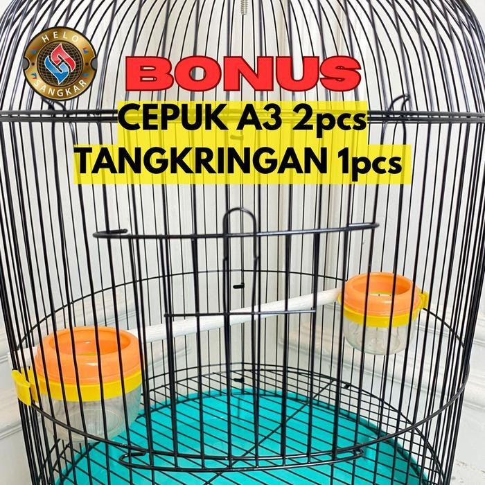 SET SANGKAR LOVEBIRD NION TANGGUNG PVC OVAL / KAPSUL BESI KANDANG LOVEBIRD SANGKAR BURUNG LOVE BIRD