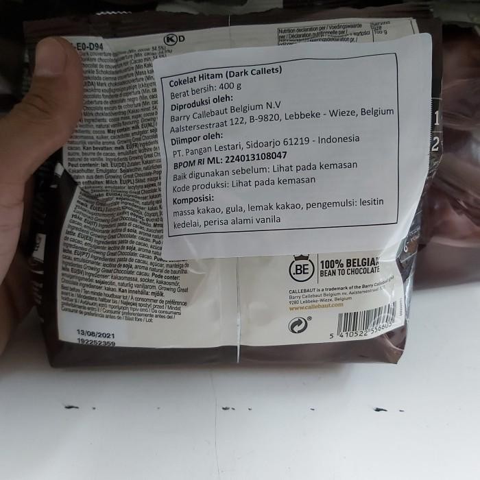 

Callebaut Dark Coklat Couverture 54,5% - 811Nv Choco Chip 400Gr