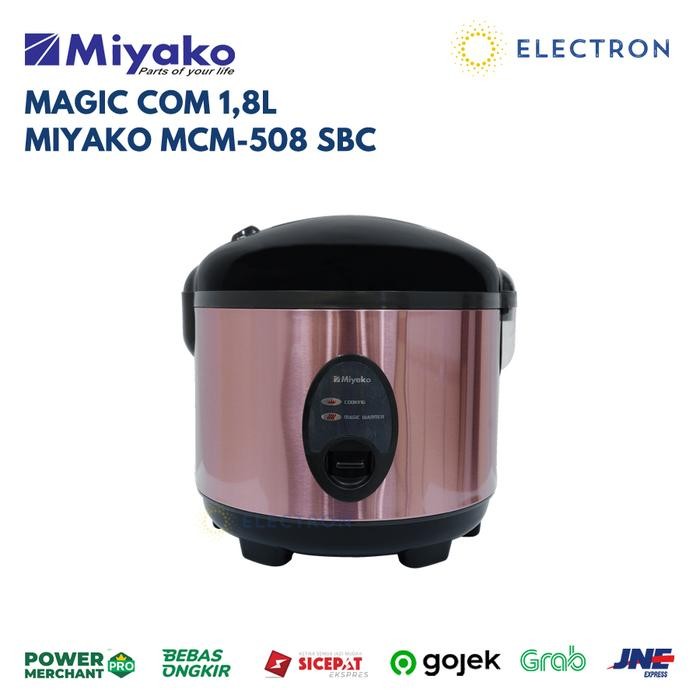 Miyako Magic Com MCM-508SBC Rice Cooker 3 in 1 Stainless Steel 1.8L - Penghangat