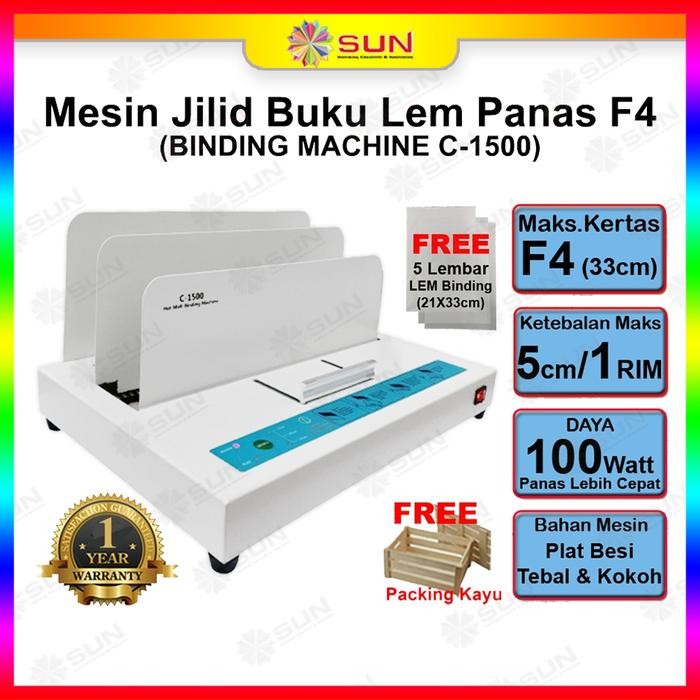 

Mesin Jilid Lem Panas Folio F4 - Softcover Hardcover Kualitas Premium / Penerbit ( Mesin Binding