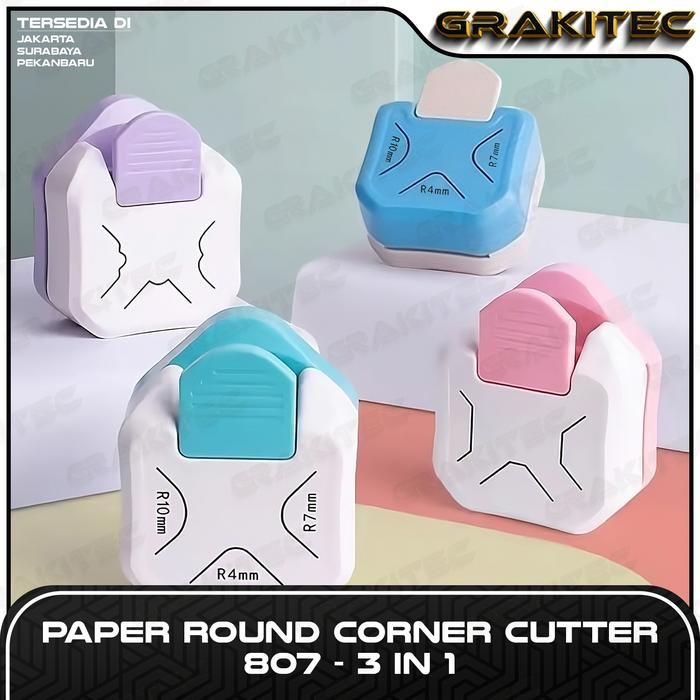 

AT Grakitec Round Corner Cutter 3 in 1 Pemotong Sudut Corner Puncher Rounder Siku Pemotong Ujung