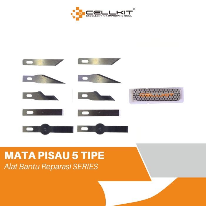 

AT CELLKIT Refill Knife Art Pen Cutter Pisau Hobby - isi 5 tipe 01,04,11,