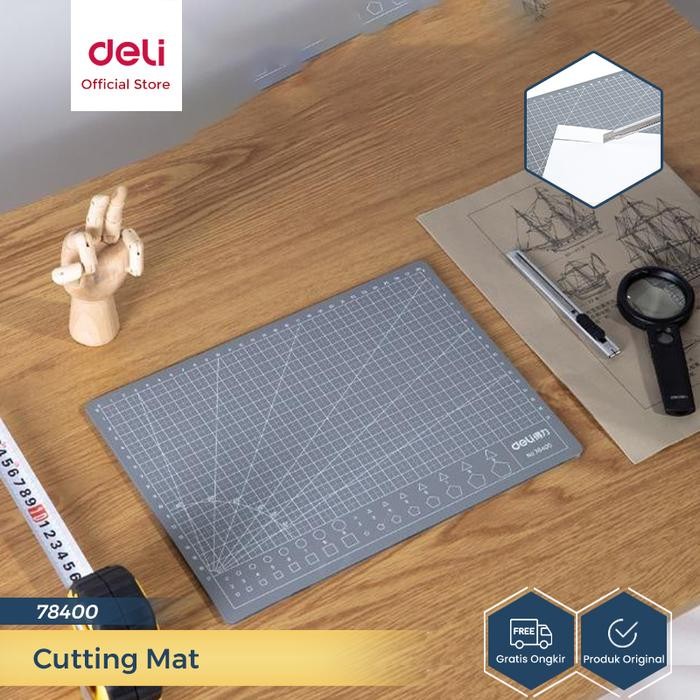 

AT Deli Alas Potong Kertas Cutting Mat Serba Guna, Warna Hijau 78400 A4