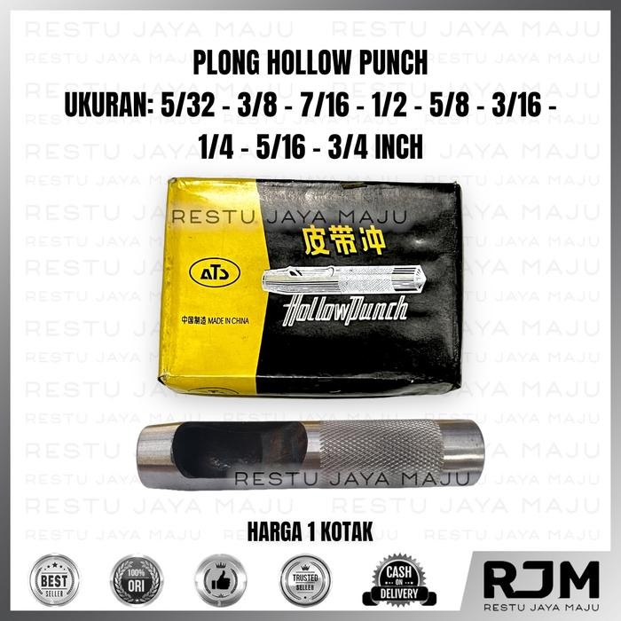 

AT ATS Plong Hollow Punch 5/32 - 3/4" 1 kotak Lubang Kulit Alat Pelubang