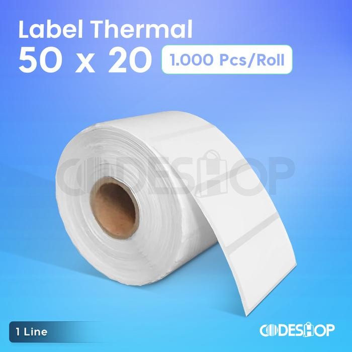 

AT LABEL THERMAL 50 X 20 ISI 1.000 PCS STICKER BARCODE 50X20 STIKER HARGA