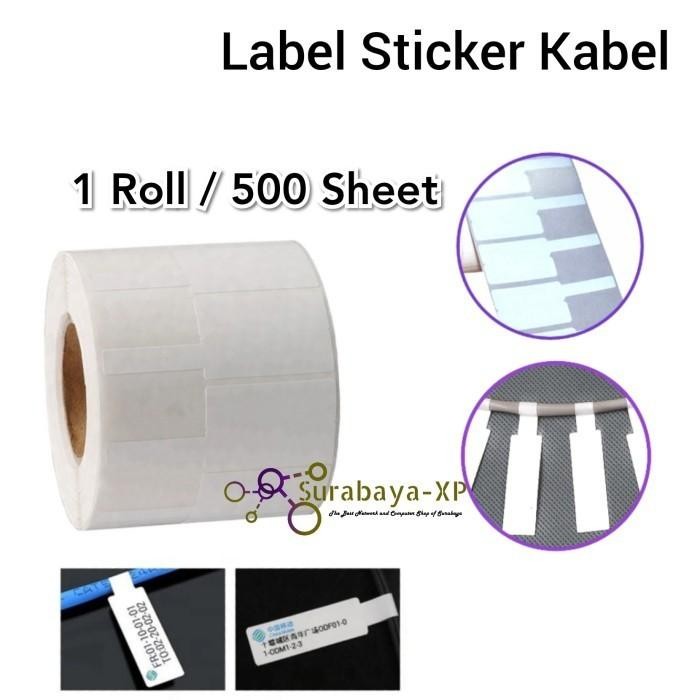 

AT Label Sticker Kabel Model Ties 1 Roll 500 Sheet