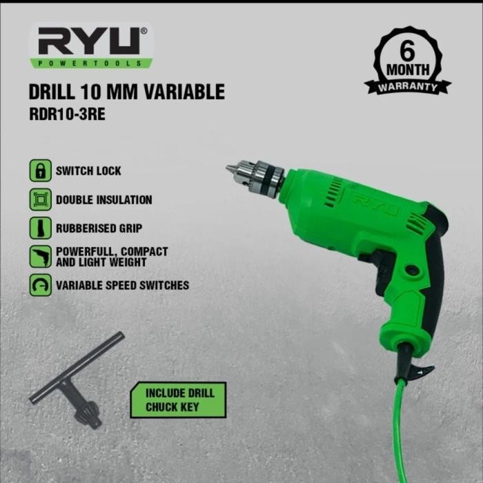 BOR LISTRIK 10 MM RYU