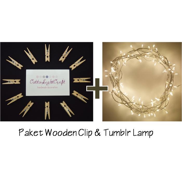 

AT Paket Tumblr Lamp + Wooden Clip 20 pcs