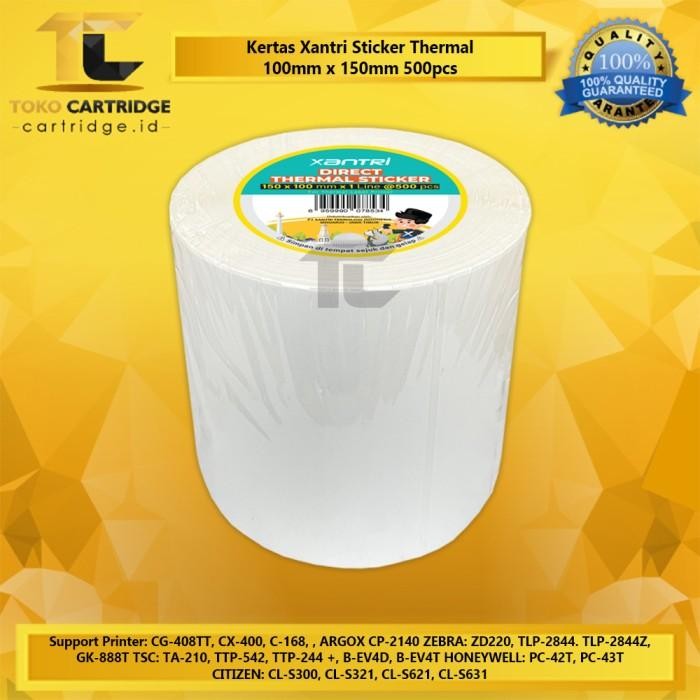 

AT Kertas Label Thermal 100x150 Sticker Resi Barcode 100 x 150mm 500pcs