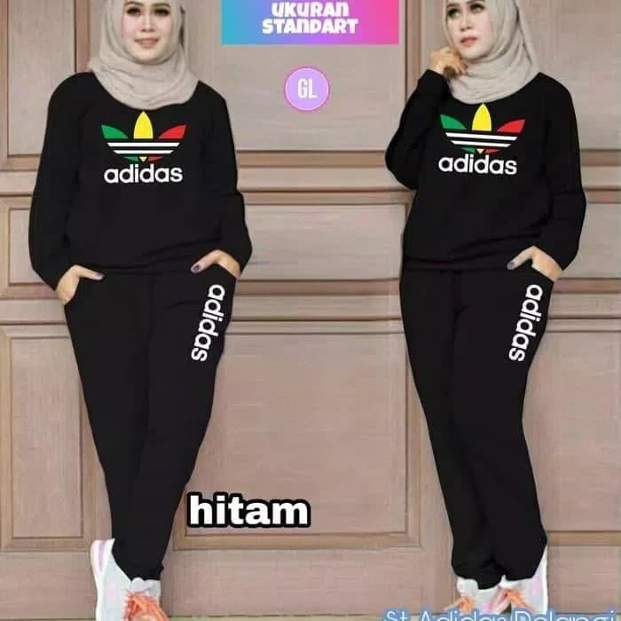 setelan olahraga wanita/baju senam gym fitness/busana muslim wanita