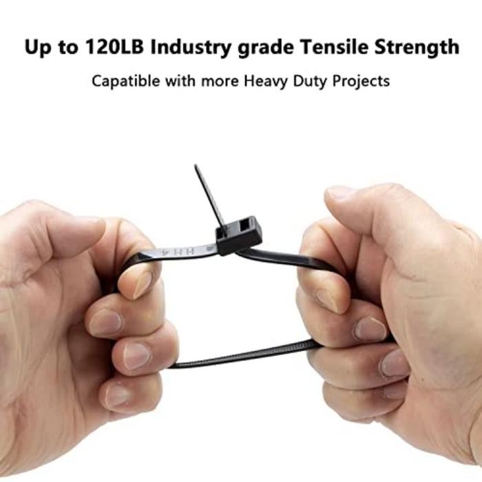 

Borgol Tangan Polisi Bahan Plastik 12*700Mm Cable Ties Double Head