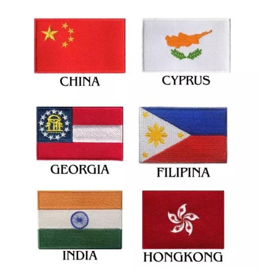 Patch Bordir Bet Flag/ Bendera Benua Asia Negara Israel Lengkap Pasti Diskon