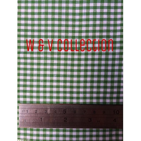 

AT Kain kotak hijau putih 4mm lebar 150cm