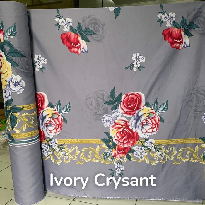 

AT kain meteran disperse microtex - IVORY CRYSANT