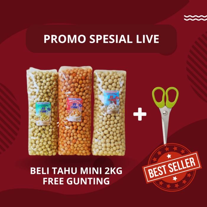 

(Expert) [Khusus Live] Tahu Mini Kering F1 2Kg + Free Gunting