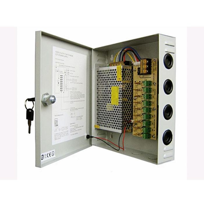 Power Supply 12V 10A Box (CCTV Power Supply)
