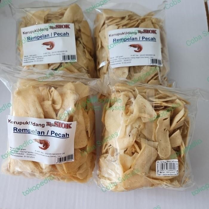 

(Expert) Kerupuk udang pecahan / rempelan / pinggiran dari Ny Siok