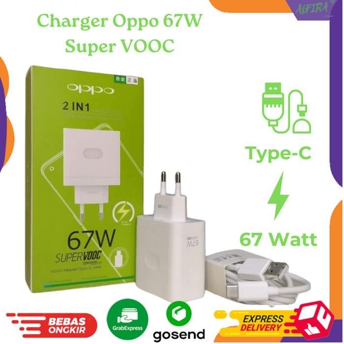 (Expert) Charger Oppo SUPER VOOC 67W Kabel Tipe C Type-C 67 Watt Oppo A98 A92