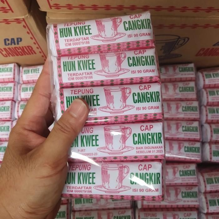 

(Expert) Tepung Hunkwee warna MERAH Cap Cangkir 10 pak x 90 gram