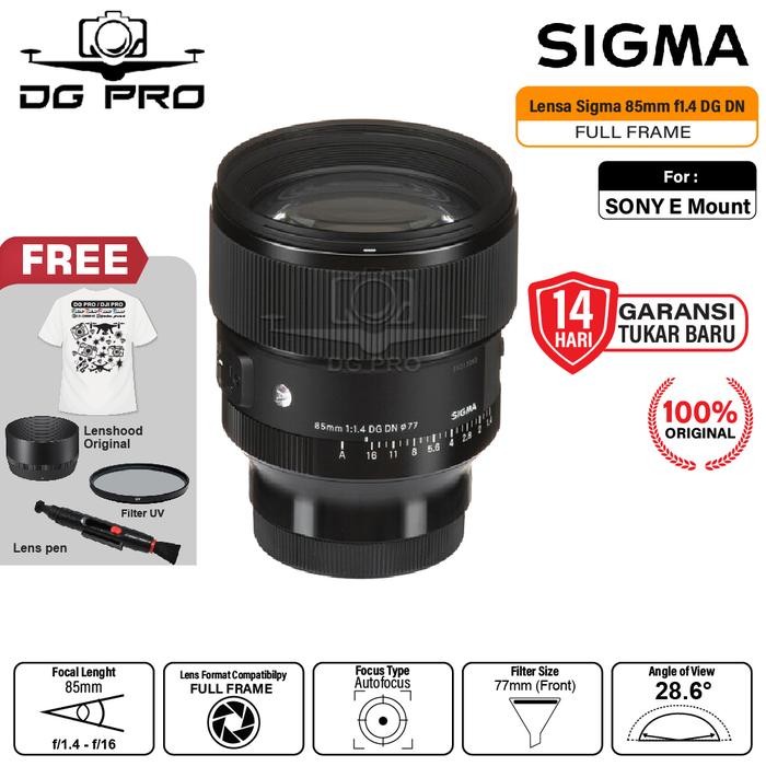 Sigma 85mm f1.4 DG DN Art Lens for Sony E Lensa Sigma 85mm f/1.4