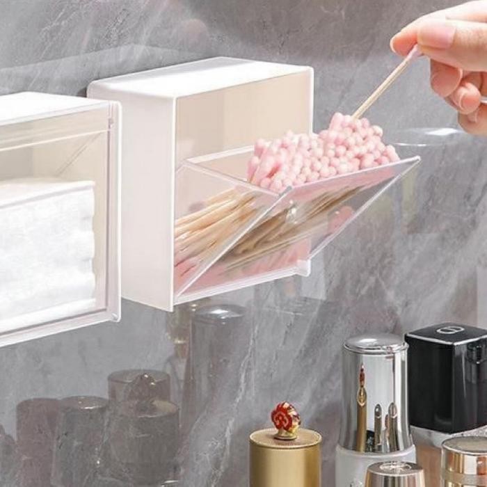 kotak penyimpanan tempel dinding serbaguna makeup aksesoris kamar mandi kamar tidur alat tulis
