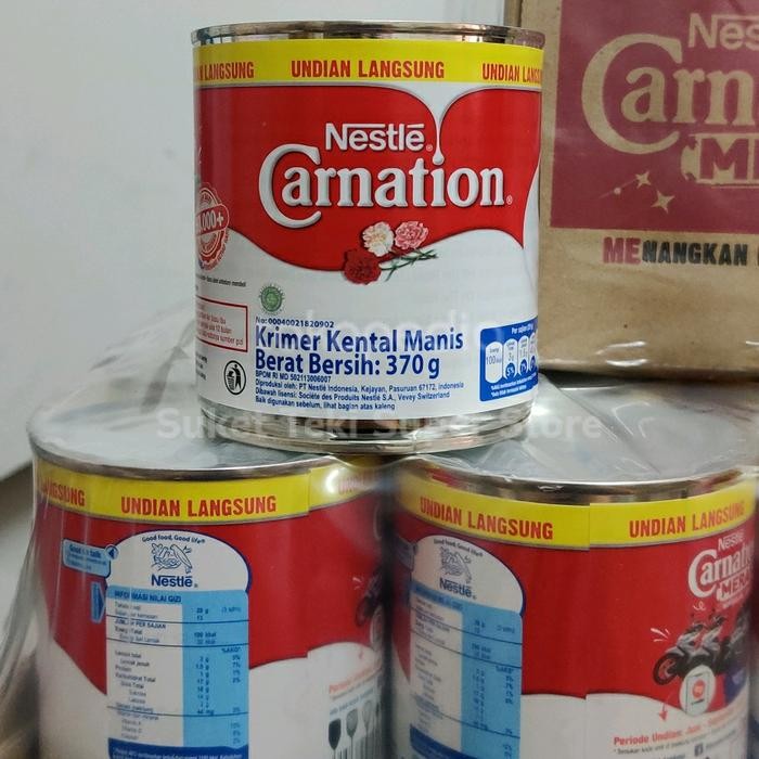 

New Susu Kental Manis Krimer Carnation Kaleng 370gr READY