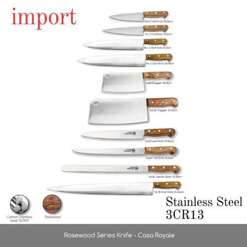 PROMO>>> IMPORT PREMIUM QUALITY) Pisau Dapur Kitchen Knife Casa Royale - WHITE SERIES <<<TERBARU