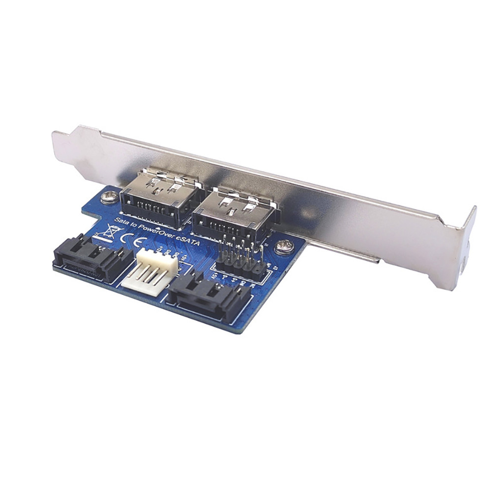 Dual Port SATA to Power eSATA eSATAp 9Pin to USB 2.0 Converter Expansion Rear Bracket Card for