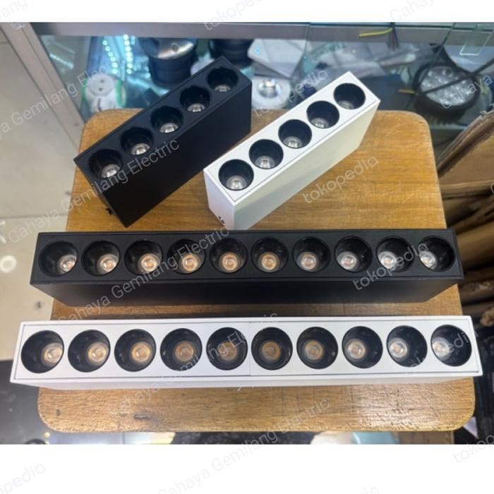 lampu downlight outbow recessed bar linear lamp 10w 20w lampu tempel plafon spotlight magnum grill