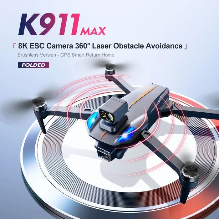 drone GPS brushless K911 max camera wifi FPV 8K sensor anti tabrak 1km