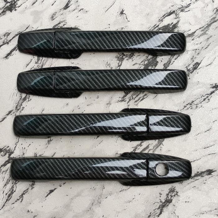 Cover handle pintu mobil honda Brio door handle cover carbon